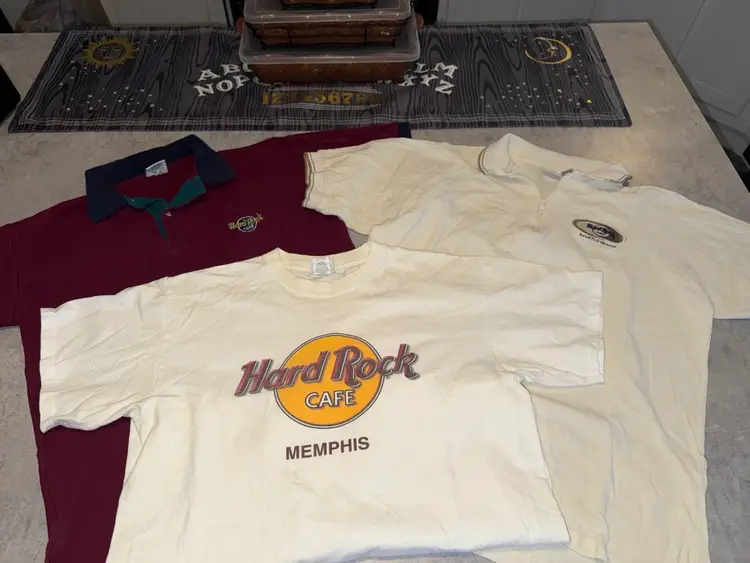 15 Piece USA tags, Hard Rock Cafe, shirt, T-shirts, and hat