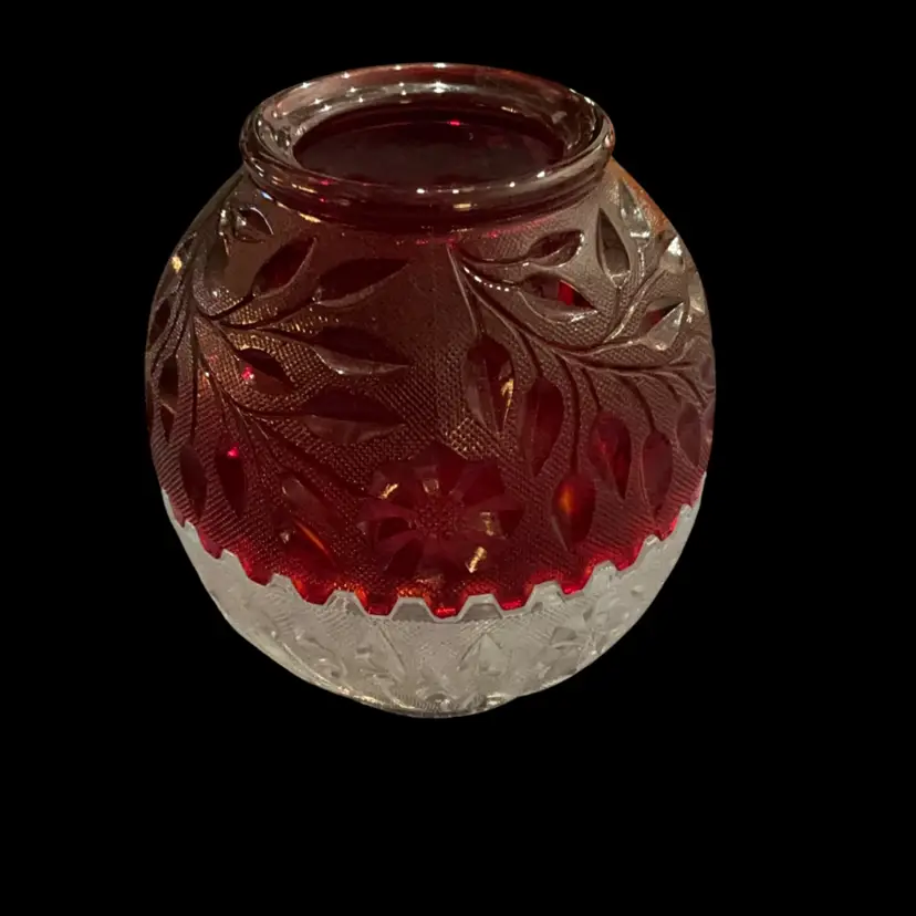 2-piece HTF Vintage Westmoreland Fireball Fairy Lamp In The Wild Flower And Lace Pattern 6”x 5”-GLOWS