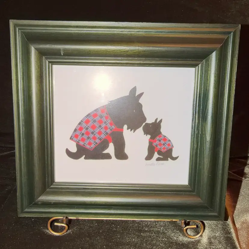 Adorable Linda Owen "That's my Boy" Framed Scottish Terrier Art Print
