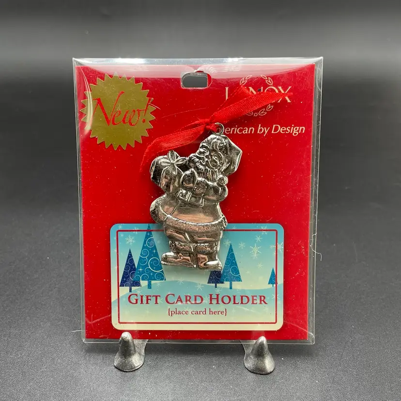 Lenox Santa Claus Metal Gift VTG Card Holder American By Design Original Package