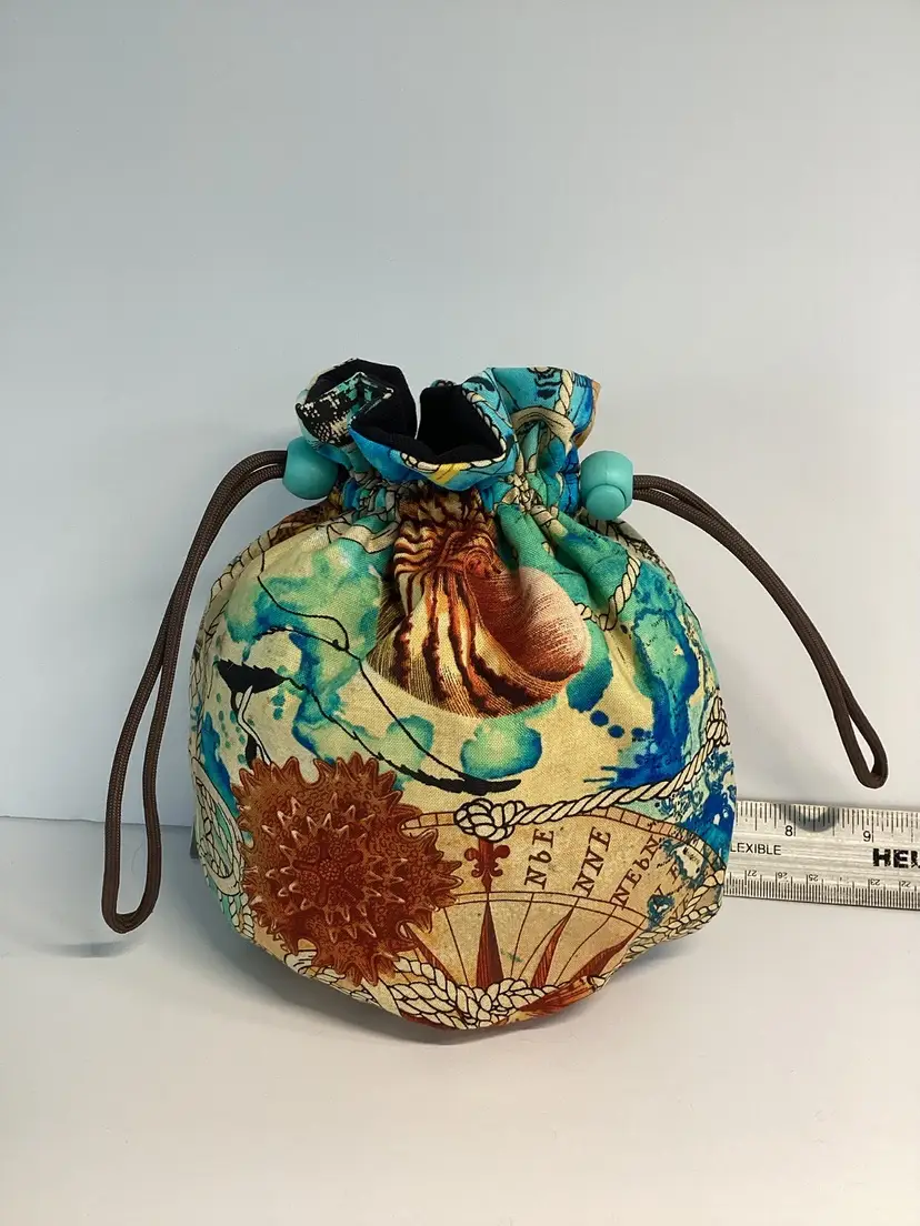 Nautical Dice/jewelry/makeup Bag