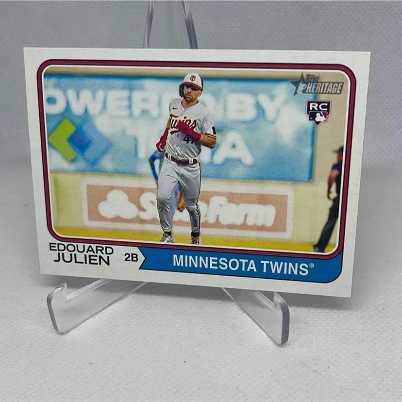 2023 Topps Heritage High Number #589 Edouard Julien Minnesota Twins Card RC