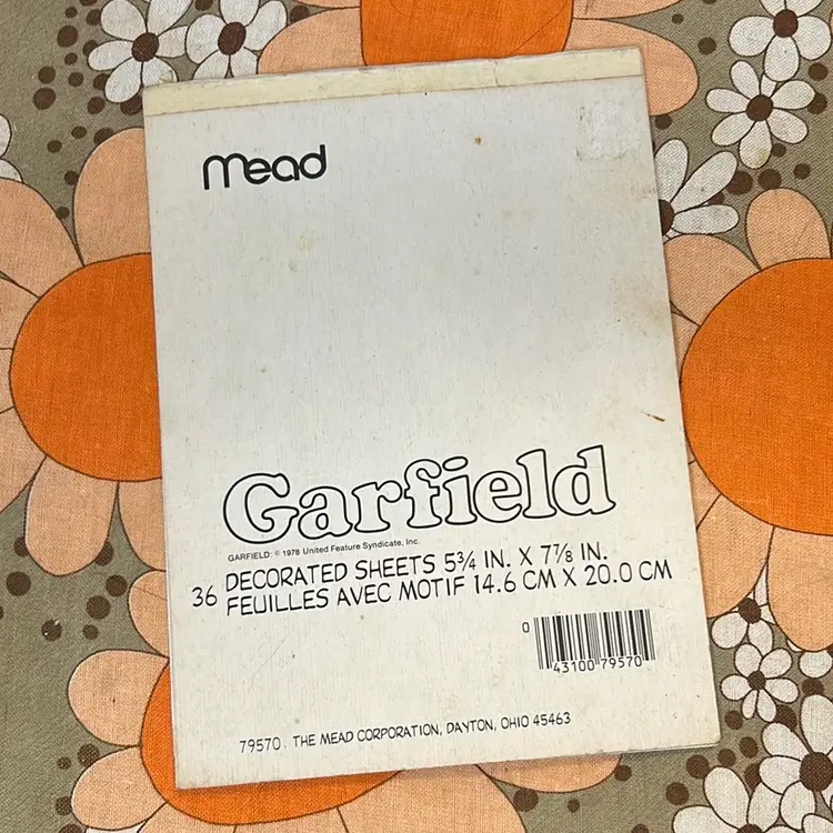 Garfield Writing Tablet