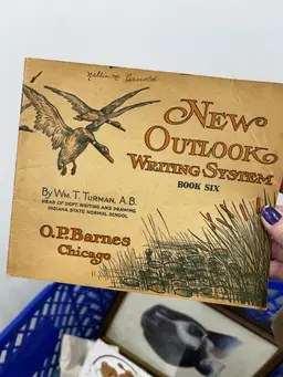 Antique Book With Real Handwriting Inside