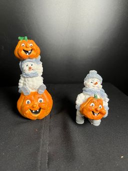 Pair of Enesco Snow Buddies "Boo Buddy"-A Little of Winter & A Little Bit Halloween!! Lot 60