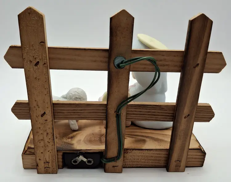 Holy Night Porcelain Nativity Set in Box with Lighted Star Works