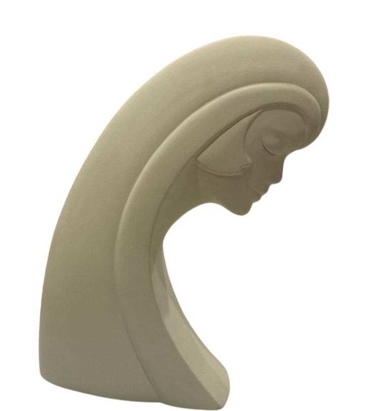 Vintage Haeger Ceramic Virgin Mary Head Sculpture Large Bust Statue 19 1/2" Tall