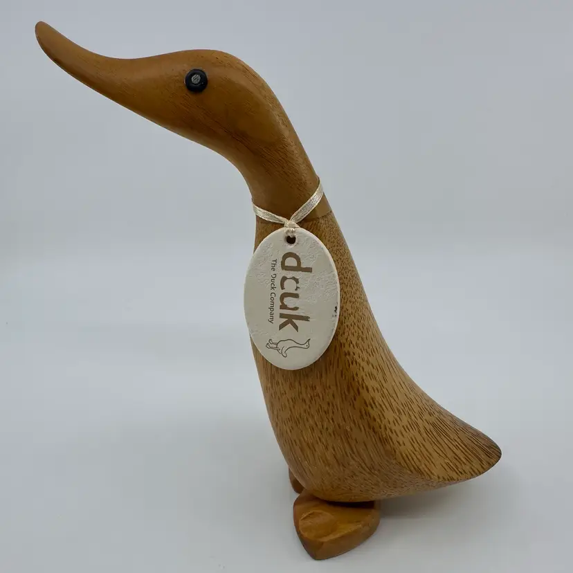 DCUK "Hermione" Wood Carved Duck Figurine 7”