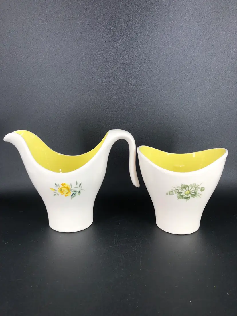 MCM Taylor Smith Taylor Creamer & Sugar Bowl