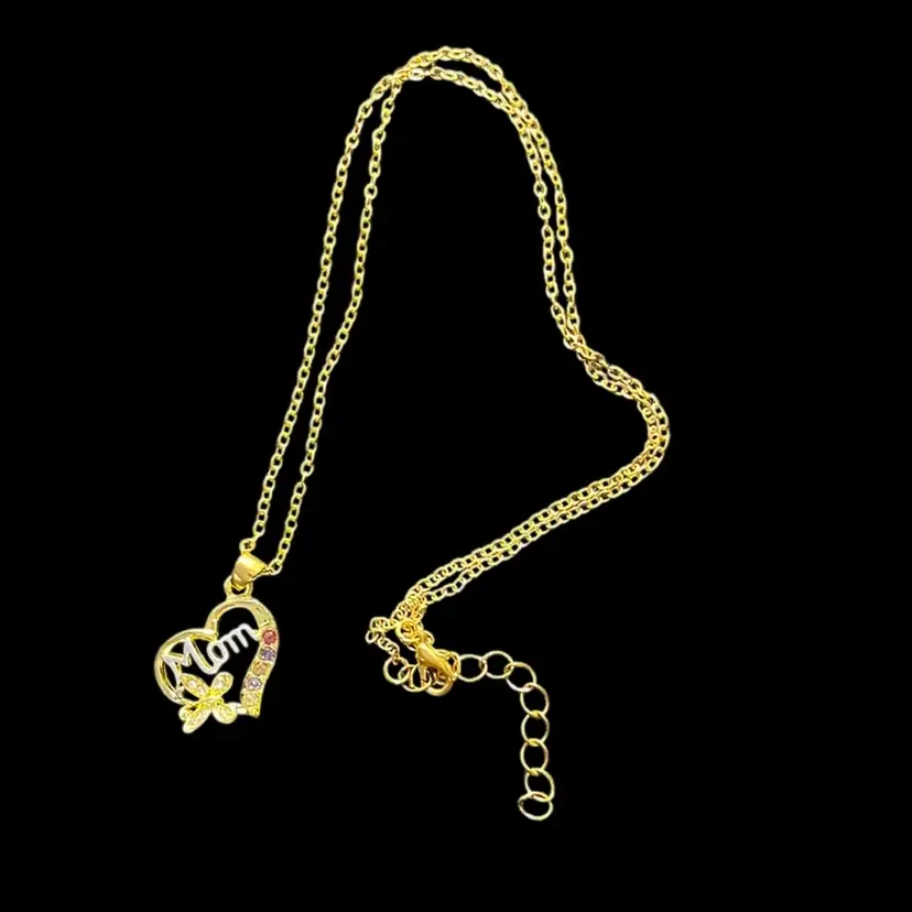 Gold Toned Mom Necklace