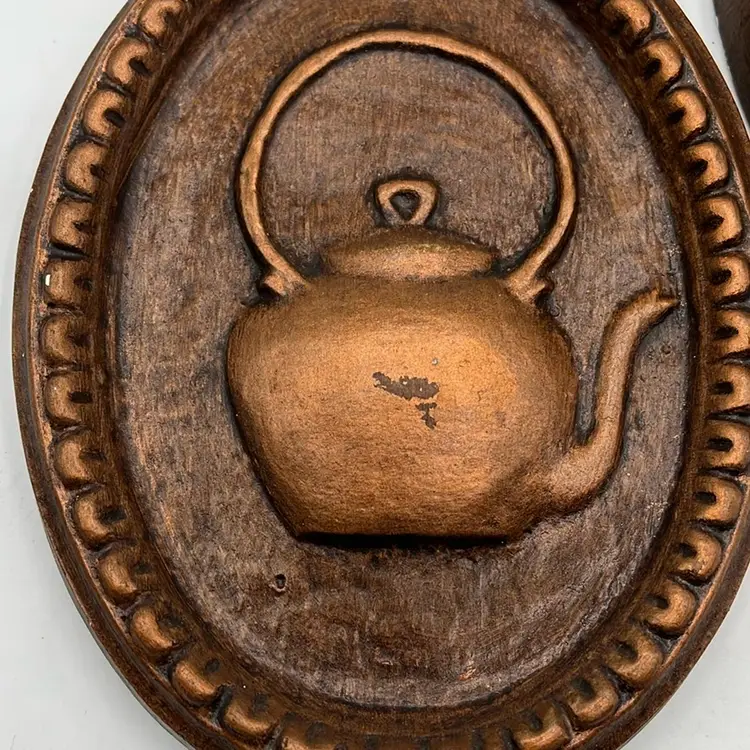 Kitchen Chalkware Wall Hangings Coffee Tea Pots