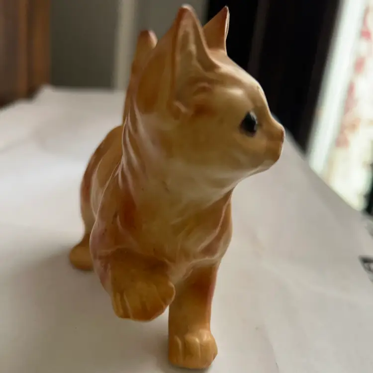 Orange Tabby Cat Figurine