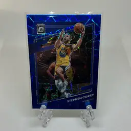 Steph Curry 2022 Optic Golden State Warriors Blue Velocity PRIZM