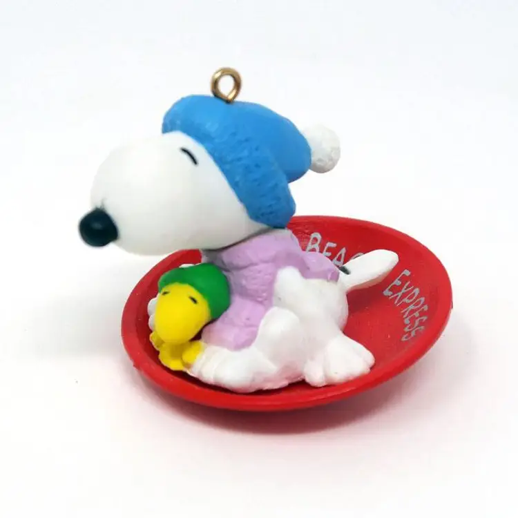 Snoopy & Woodstock Saucer Sledding Ornament - Peanuts