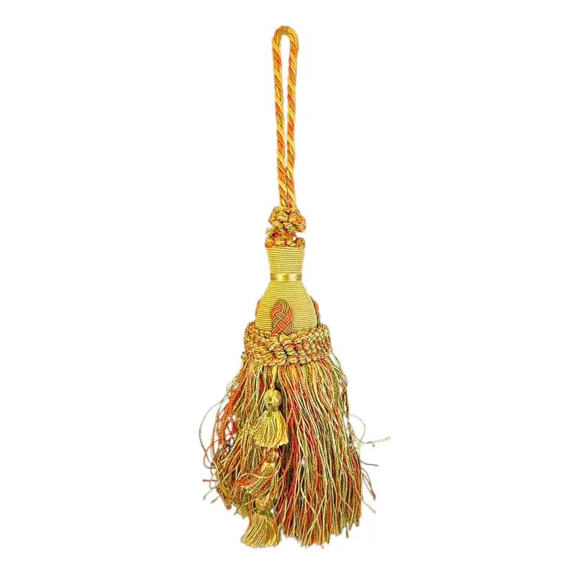 Gold Fringe Tassel Vintage Home Decor 10”