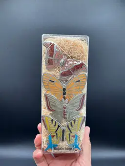 #04 Set Of 4 New Metal & Enamel Napkin Ring Holders with Box 2.25”🦋