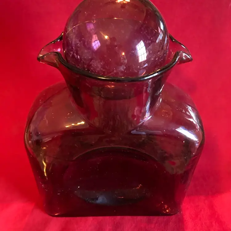 21. VTG Blenko Amethyst Water Bottle/Orb Stopper
