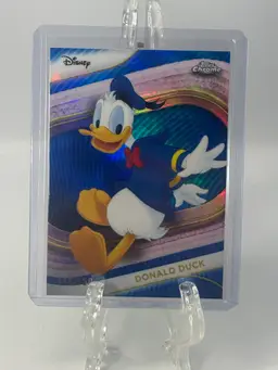 2025 Topps Chrome Disney Blue Refractor #34 Donald Duck #d /150 Color Match