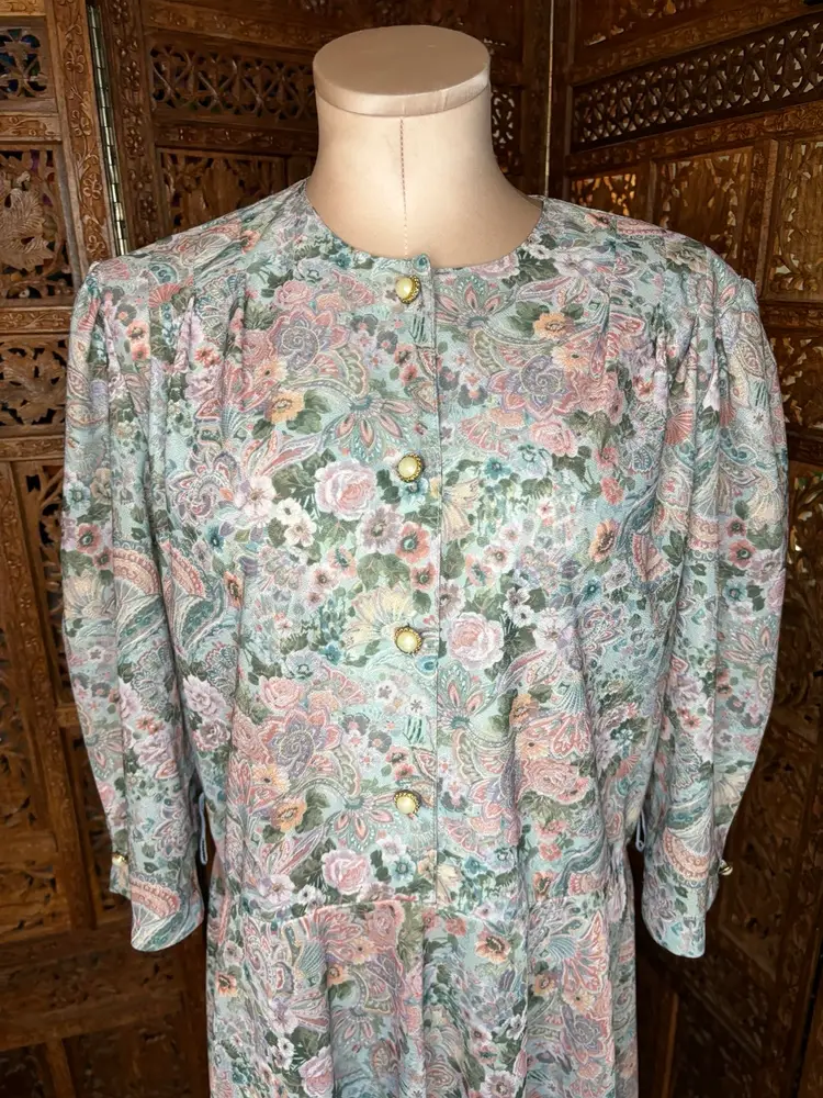 80s Floral Dress 