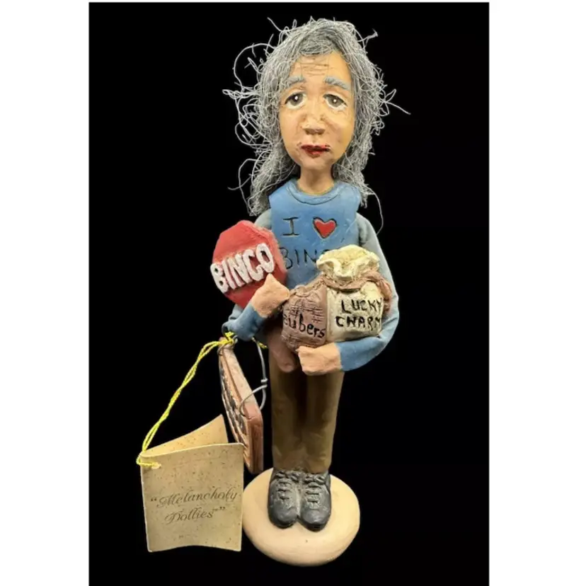 Vintage “Melancholy Dollies” Audrey Figure w/Tag Character Collectibles Sandy Harrison 1995