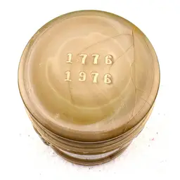 Vintage Chocolate Glass Toothpick Holder Made For The Bicentennial By Bob St Clair 2.5” Tall x 2” Wide