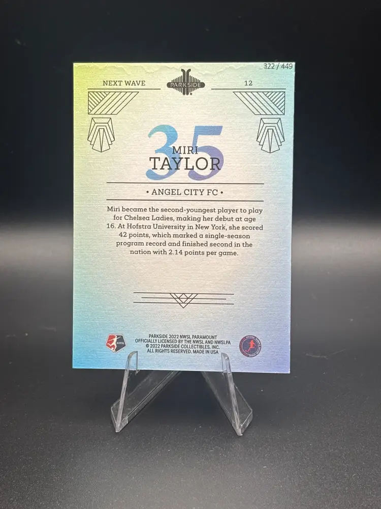 Miri Taylor 2022 Parkside Paramount Next Wave Insert Angel City FC