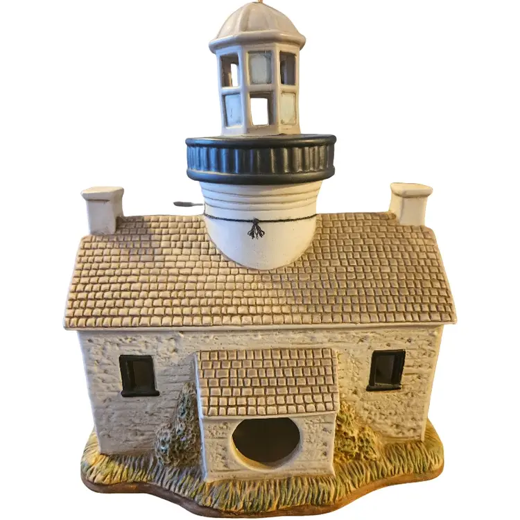 Lefton "Old Point Loma" lighthouse ceramic figure No Power Cord