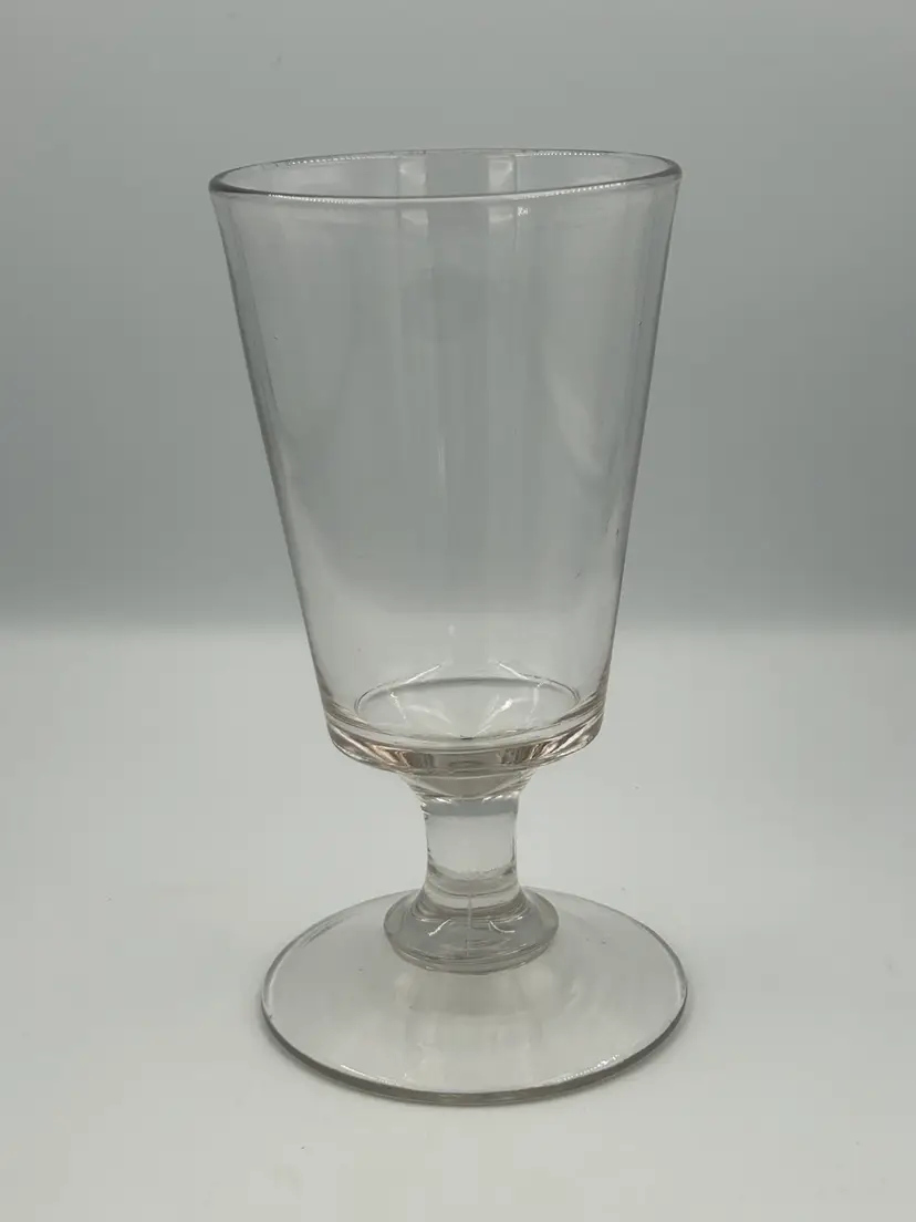 Vintage Clear With Pink/Peach Hue Glass Vase Glows Green