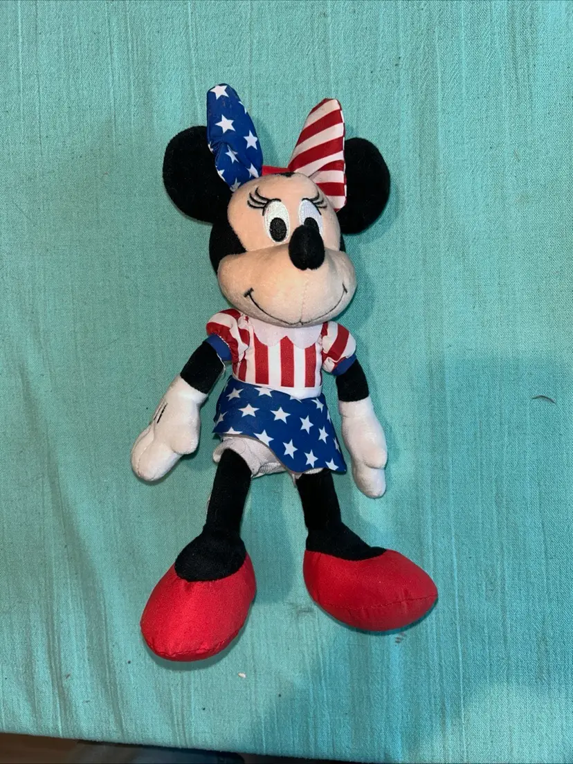 12.5" Disney Patriotic Minnie Mouse Stuffed Plush Toy
