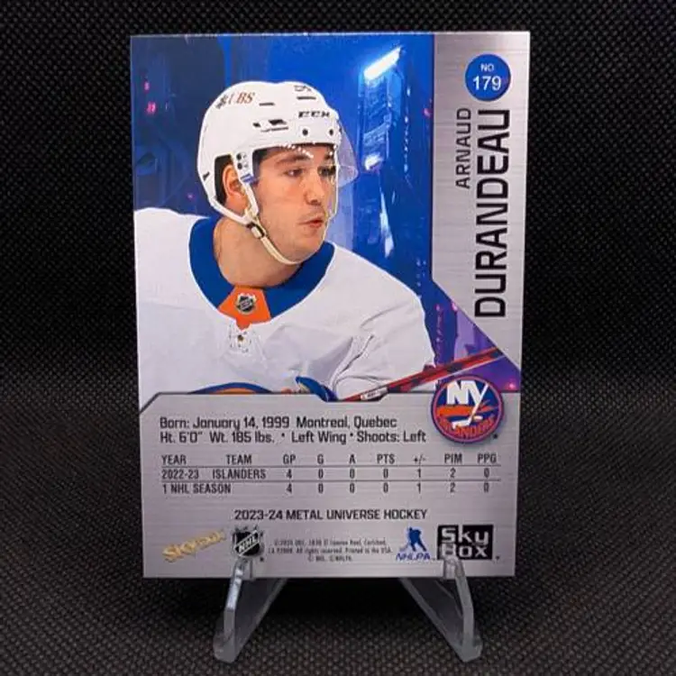 Arnaud Durandeau 2023-24 Skybox Metal Universe Rookie Card (RC) #179 - NY Islanders