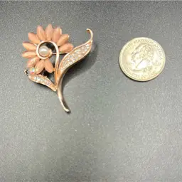 Rose Gold Flower Brooch