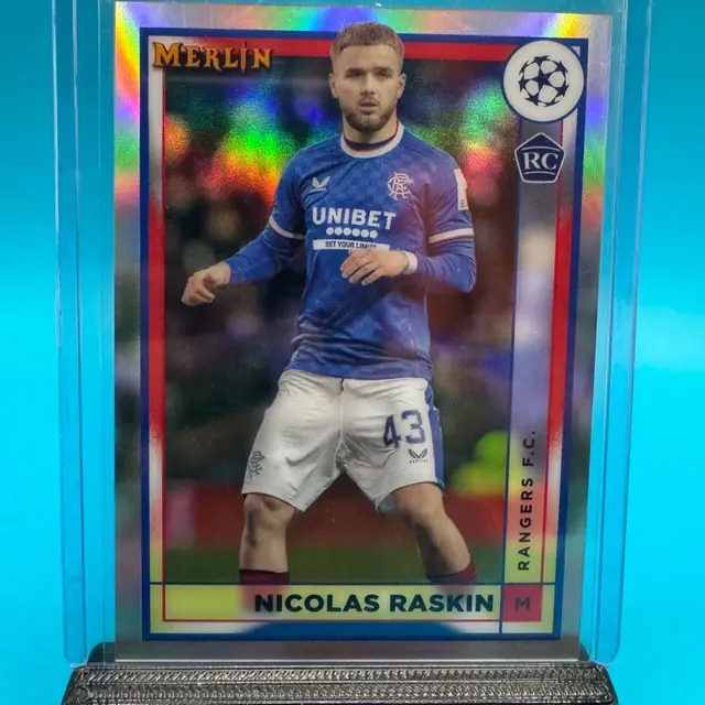Nicolas Raskin Topps Merlin Refractor RC Rangers F.C.