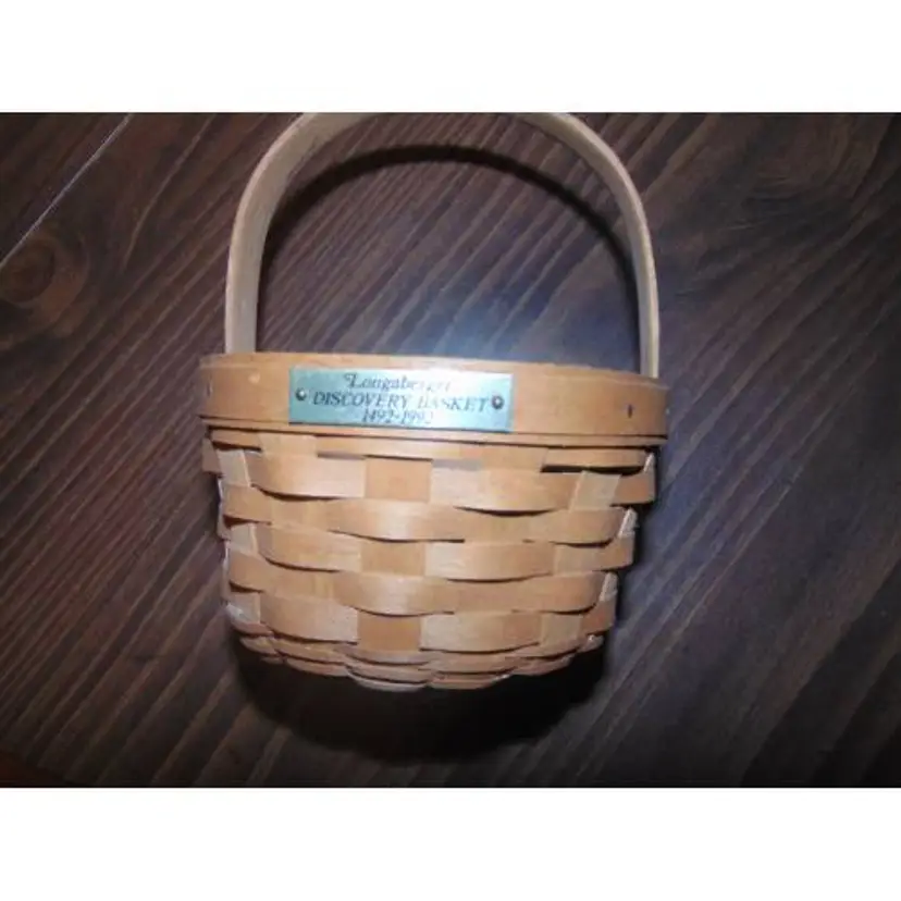 USED-LONGABERGER DISCOVERY BASKET-1492-1992-SIGNED-1991-HAND WOVEN-DRESDEN,OHIO