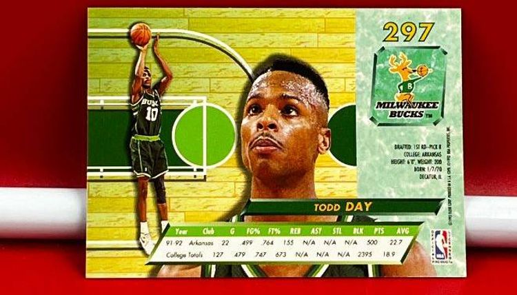 1993 Fleer Ultra Rookie Collector Basketball Trading Card Bucks Todd Day #297