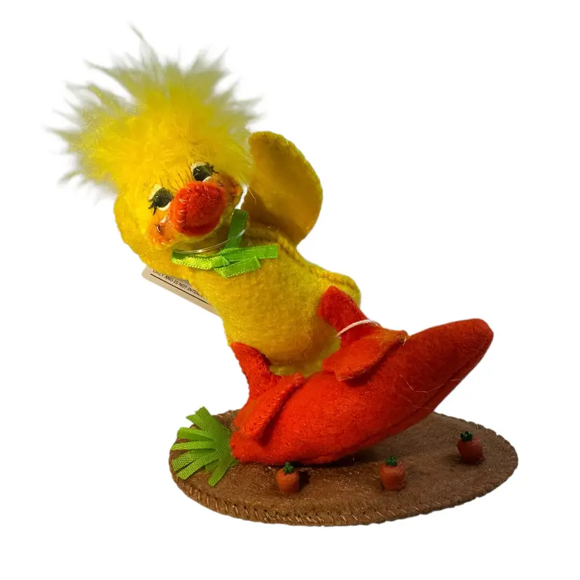 Annalee Spring Surfing Duck Yellow Easter Carrot New Whimsical