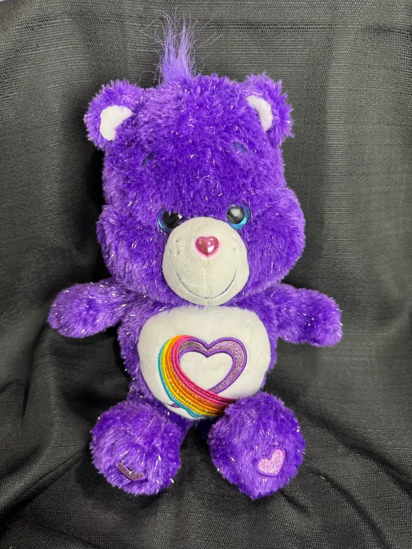 Limited Edition Purple 35th Anniversary Care Bear Rainbow Heart