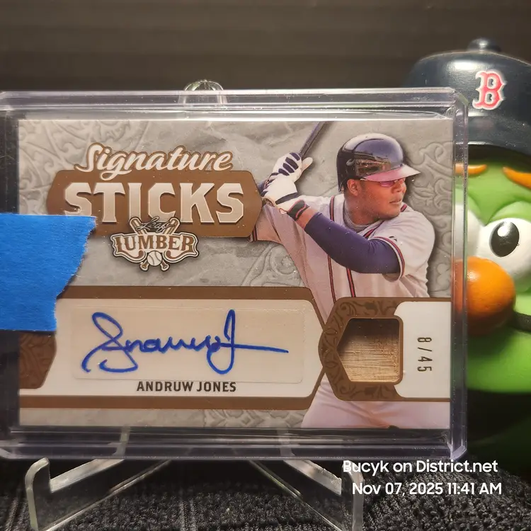 2022 Leaf Lumber Relic Auto  - Andruw Jones Atlanta Braves 8/45