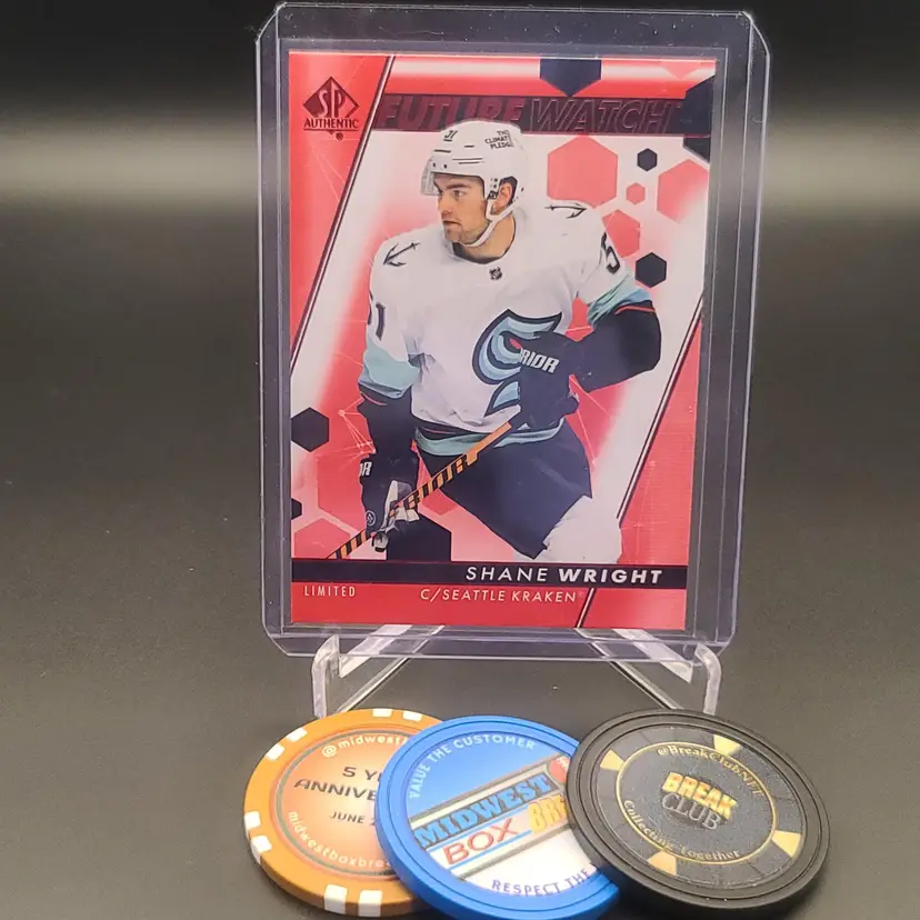 2022-23 Upper Deck SP Authentic Future Watch Shane Wright Red Parallel - Card Number 150 - Seattle Kraken Hockey Card