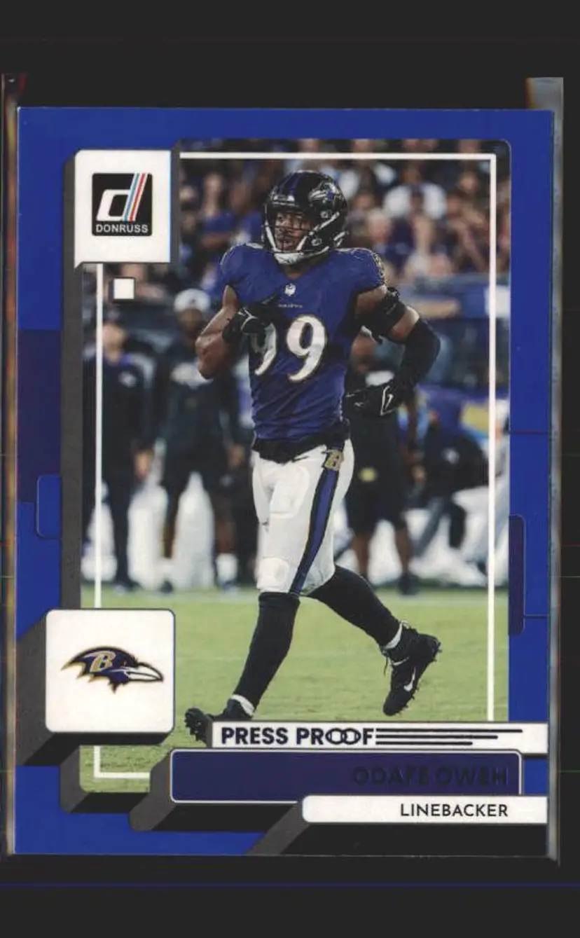 2022 Donruss #193 Odafe Oweh Blue Press Proof - (139) - Baltimore Ravens