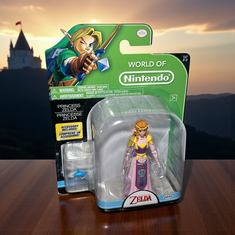 World of Nintendo Princess Zelda Ocarina of Time 4.25” Action Figure Legend