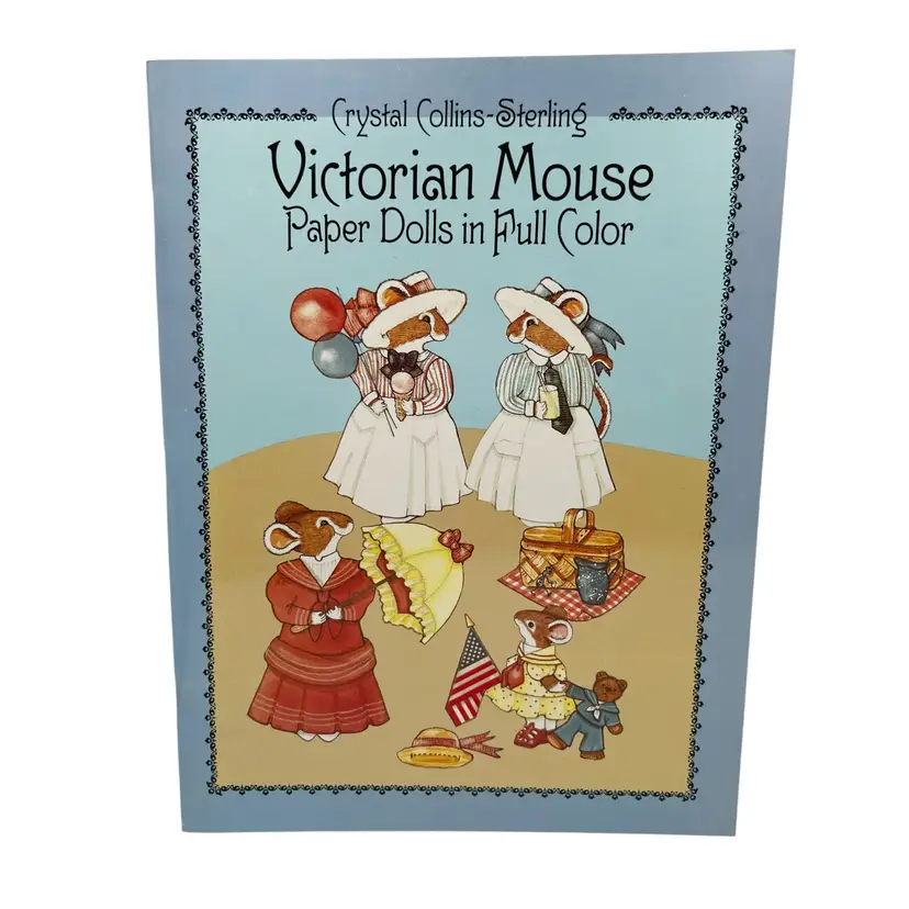 1986 Uncut Complete Victorian Mouse Paper Dolls In Full Color