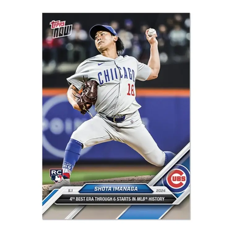 2024 ToppsNOW #147 Shota Imanaga (RC) 4th Best ERA Through 6 Starts In MLB History
