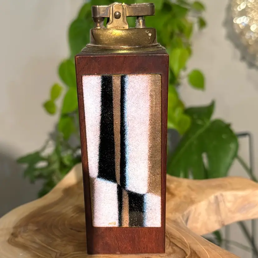 Vintage 6” Wood Table Lighter