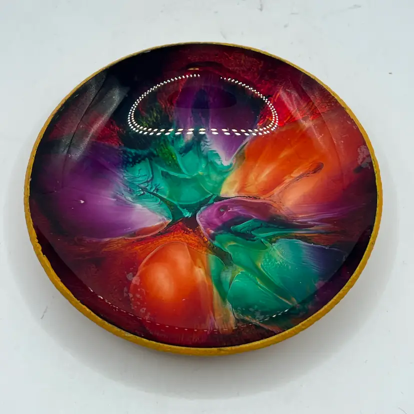 Handmade Epoxy Resin Trinket Dish 5”
