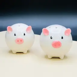 Djilly Add-On Exclusive: Vintage McCameron & Ons White Piglet Couple Salt Pepper Shaker Set