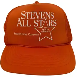 Vintage 1990’s Trucker Style Steven’s All Stars Hunter Orange Snapback by KC