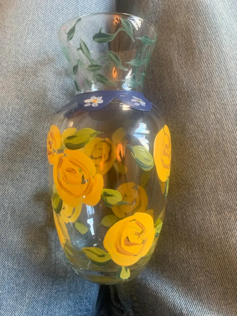 Tracy Porter Hand Painted Bud Vase Signed