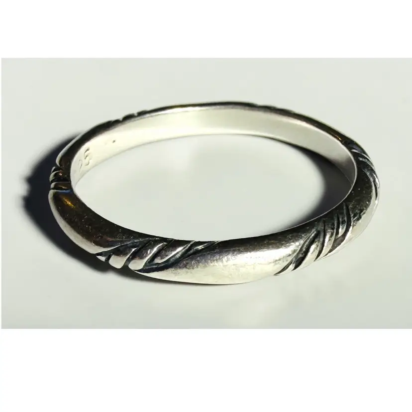 Vintage Sterling Silver Band Ring- Size 6.75