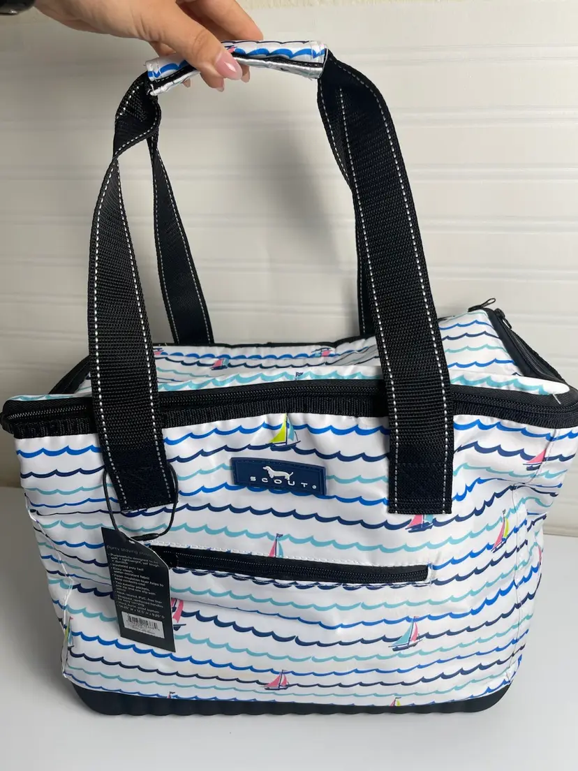 NWT Scout The Stiff One Large Cooler Sailor Boats Novelty Print Beach Nautical