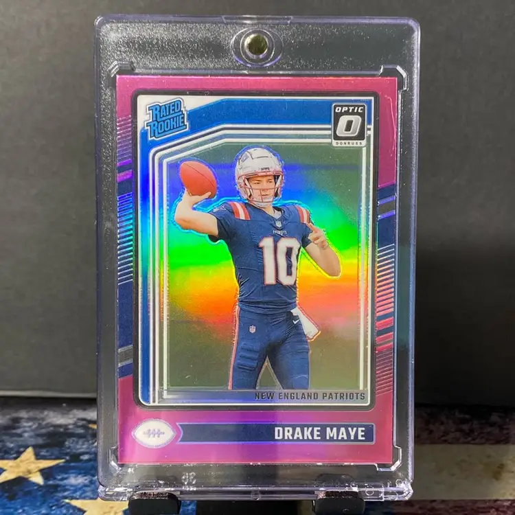 2024 Optic - Drake Maye RC #229 Rated Rookie - Pink Refractor